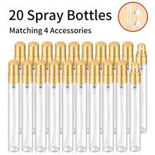 FIGHTYU 10pcs/20pcs 5/10ml Empty Transparent Glass Spray Bottles, Refillable Mini Perfume Atomizer, Travel Sample Bottles With Gold Aluminum Sprayer, For Beauty, Essential Oils, Plants, Home & Daily Use, Travel Essentials, Fine Texture, Low Allergy, Ideal For Business Travelers And Busy Professionals (Shiny Gold) Perfume Bottle Refillable Bottle Perfume Refillable Bottle Mist Spray Bottle Mini Spray Bottle Leak Proof Bottle - View 13