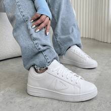 Casual Sneakers, Extreme Comfort, Modern Style For Everyday Use, Stylish Suede, Lace-Up, Office, Party, Vacation - trắng - Xem 1