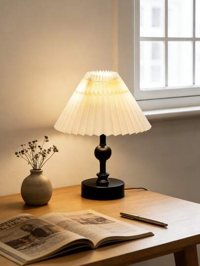 1个USB供电的极简主义台灯，现代复古风格高端装饰灯，适用于卧室床头柜、房间书桌。