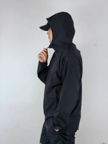 Nike Sportswear Tech Fleece WINDRUNNER Hooded Solid Color Comfortable And Stylish Jacket For Men, Black - Black - View 6