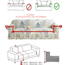 1 pièce Housse de canapé imprimée de fleurs en soie de lait, housse de canapé décorative élastique antidérapante pour canapé 1/2/3/4 places, résistante aux animaux de compagnie, colorée, convient pour le printemps, l'été, l'automne et l'hiver - Multicolore - Voir 15