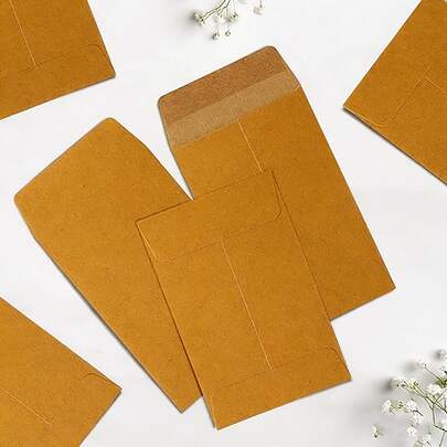 100/200 Seed Envelope Bags, 2.32 X 3.5 Inches Reusable Seed Storage Envelopes For Flower And Vegetable Seed Preservation