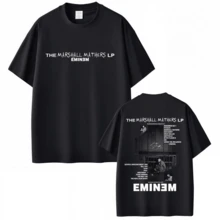 T-shirt graphique Rappeur Album 2000 Hommes Femmes Vêtements Mode Hip Hop T-shirts oversize Hommes Coton T-shirt vintage - Noir - Voir 1