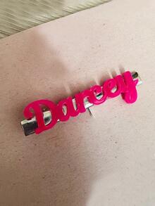 Personalized Name Hair Clip, Multiple Color Options, Macaron Style, Minimalist Design, Versatile Accessory For Girls, Perfect Gift For Holidays/Birthdays, Exclusive Gift For Special Ones - Section 8 - View 8
