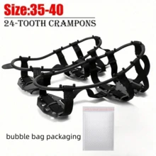 1双24齿防滑冰爪 - 冰雪鞋套，适用于徒步、登山、散步、跑步和狩猎 - 彩色 - 查看 11