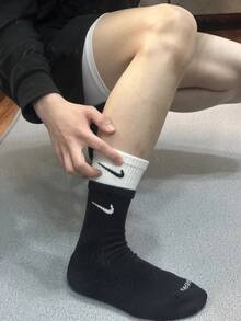 Calcetines de entrenamiento Nike de caña alta, unisex, negros - Negro - Ver 9