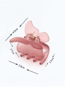 3个装女士塑料哑光蝴蝶小发夹，发爪 - 彩色 - 查看 3