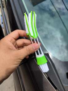 Gray Narrow Gap Brush, Dual-Ended Car Air Conditioner Vent Cleaner, Instrument Panel Cleaning Brush, Small Brush,Car Accessories - Grey - View 9