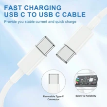USB-A 转 USB-C 适配器，配备 78 英寸超长 USB-C 转 USB-C 数据线，兼容 17/16/15 充电线，2 米长苹果 Type-C 转 Type-C 数据线，支持快速充电，兼容 17 Pro Max/17 Pro/16 Pro Max/15 Pro/16 Pro/iPad Pro - 彩色 - 查看 8