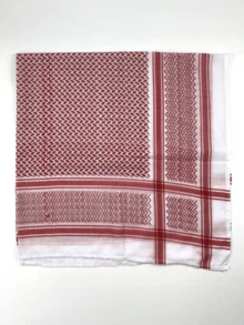 阿拉伯头巾，迪拜头巾，沙特阿拉伯旅行头饰，男士头带+头巾，阿拉伯提花围巾，迪拜，中东民族服饰 - 彩色 - 查看 7