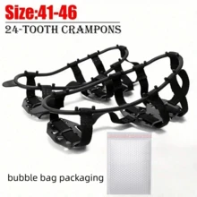 1双24齿防滑冰爪 - 冰雪鞋套，适用于徒步、登山、散步、跑步和狩猎 - 彩色 - 查看 10