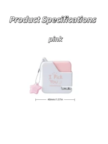 1pc Compact Stapler Pendant, Portable Stapler With 40pcs Staples Included - Solid Color - View 6