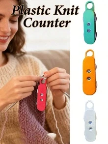 Knitting Counter With Dial & Press Operation - Heavy-Duty Plastic Stitch Counter With Limit Switch, All-Season Use For Crochet, Sweaters - Counter - View 1