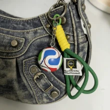 1pc 2026 World Cup Creative Football Keychain, Elegant Football Keychain, Pendant With Lanyard, Bag Charm, Key Chain, Car Charm, Gift Item, Sports Souvenir - Multicolor - View 4