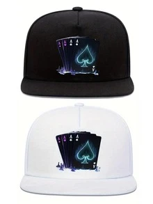 1 bộ 4 mũ lưỡi trai hip-hop in hình unisex, mũ bóng chày snapback thể thao ngoài trời thời trang đường phố có thể điều chỉnh - Nhiều màu - Xem 13