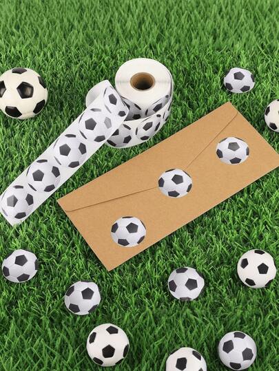 1 Roll/500 Pcs World Cup Football Stickers, Creative Sports Stickers For Packaging Sealing, Self-Adhesive Decorative Labels. Ideal For Sports Party Favors, Decorating Laptops, Water Bottles, Envelopes, Luggage, Baking Gifts And More.
