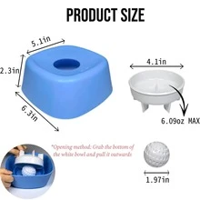 Interactive Slow Feeder Dog Bowl With Rolling Balls, Suitable For Liquid, Wet Food, Water And Treats, Anti-Slip Slow Feeding Bowl, Dog Licking Toy - One Size - View 7