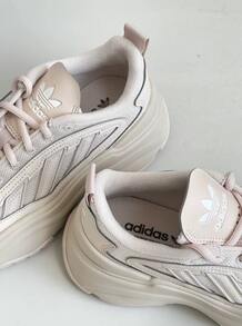 Adidas Originals OZGAIA Mesh Synthetic Leather Low-Top Casual Shoes For Women - Off White - View 4