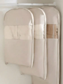 1pc Compression Dust-Proof Garment Storage Bag, With Transparent Window And Auto-Compression Zipper, Suitable For Bedroom, Home And Dorm, Can Store Down Jackets, Suits, Shirts And Other Clothes, Up To 40% Compression Rate - Multicolor - View 3