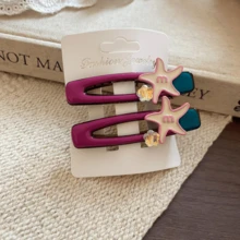 1 Pair Minimalist Star Side Hair Clips - Multicolor - View 4
