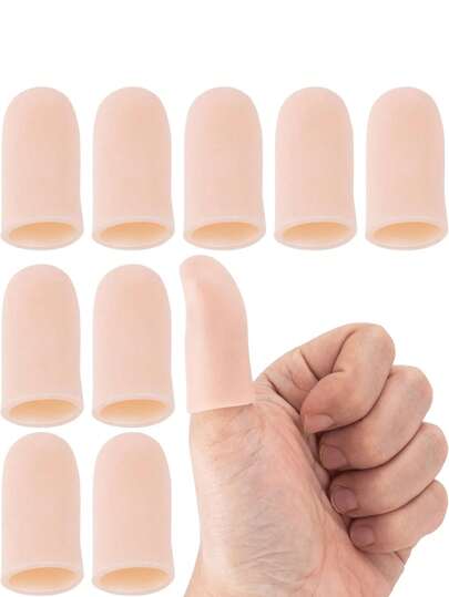 4pcs/6pcs/8pcs/10pcs Gel Toe Caps, Silicone Toe Sleeves, Thumb Protector Gloves, Foot Protection Covers, Suitable For Men And Women
