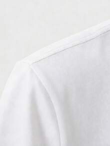 Women's Plus Size Cotton T-Shirt, Beautiful Disaster Graphic Print, Vintage Bull Skull & Rose Design, Casual Loose Fit Tee, Short Sleeve Round Neck Top, Sizes M-5XL, Soft Comfortable Cotton Fabric, Fashionable Western Style Shirt For Daily Wear - 白色 - 查看 5