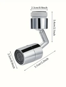 1个多功能可旋转水龙头防溅延长适配器，适用于所有水龙头，厨房小工具 - A - 查看 7