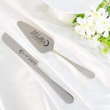 Bộ dao cắt bánh cưới cá nhân hóa, dao và thìa cắt bánh mạ vàng/bạc khắc chữ theo yêu cầu, bộ dao cắt bánh cưới cho cô dâu, bộ dao cắt bánh cưới cho lễ cưới, quà cưới, quà kỷ niệm, quà sinh nhật, quà tặng tiệc cô dâu, quà kỷ niệm cho cặp đôi, quà tặng cho phù dâu. - Nhiều màu - Xem 6