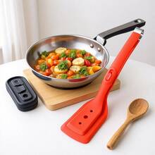 2-In-1 Silicone Cooking Pliers Cooking Shovel - Heat-Resistant Food Flipper And Pliers For Flipping Fish, Steak, And Pancakes - Scratch Free - A - View 4