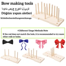 Upgraded Bowknot Weaving Tool, Multi-Functional Bowknot Maker With 12 Wooden Sticks, Double-Sided Hole Puncher, More Stable And Durable - Enhanced Version Of the Large Bow Tool - View 6
