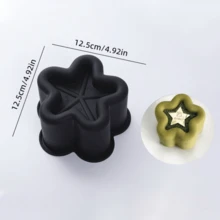 Bộ 4 khuôn bánh silicon | Khuôn bánh pudding hình tròn, vuông và sao màu đen, thích hợp cho đám cưới, lễ Phục sinh, ngày Thánh Patrick, ngày Valentine, và các món tráng miệng. - Xem 12