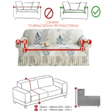 1 pièce Housse de canapé imprimée de fleurs en soie de lait, housse de canapé décorative élastique antidérapante pour canapé 1/2/3/4 places, résistante aux animaux de compagnie, colorée, convient pour le printemps, l'été, l'automne et l'hiver - Multicolore - Voir 14