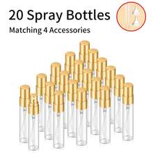 FIGHTYU 10pcs/20pcs 5/10ml Empty Transparent Glass Spray Bottles, Refillable Mini Perfume Atomizer, Travel Sample Bottles With Gold Aluminum Sprayer, For Beauty, Essential Oils, Plants, Home & Daily Use, Travel Essentials, Fine Texture, Low Allergy, Ideal For Business Travelers And Busy Professionals (Shiny Gold) Perfume Bottle Refillable Bottle Perfume Refillable Bottle Mist Spray Bottle Mini Spray Bottle Leak Proof Bottle - View 12