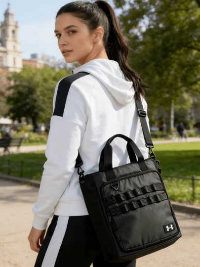 Under Armour Sports Duffel Bag, Large Capacity Shoulder Bag For Outdoor Workout, Unisex Design