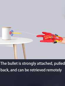 蜘蛛丝发射器软弹玩具，男女通用角色扮演道具，套装包含手套+发射器+吸盘+绳子 - 彩色 - 查看 3