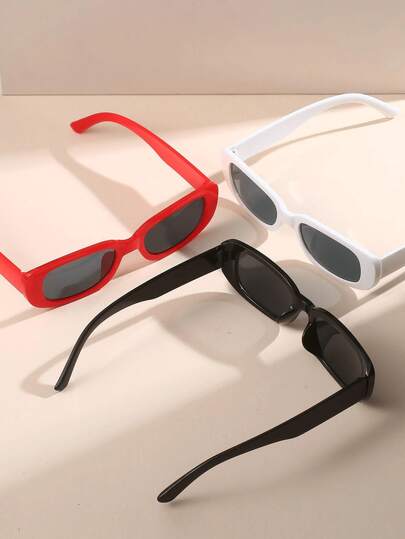 3 Pairs Of Fashionable Minimalist Casual Vacation Decorative Fashion Glasses, Suitable For Teenagers