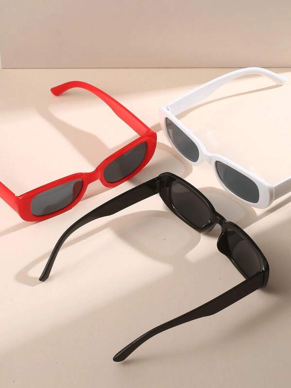 3 Pairs Of Fashionable Minimalist Casual Vacation Decorative Fashion Glasses, Suitable For Teenagers