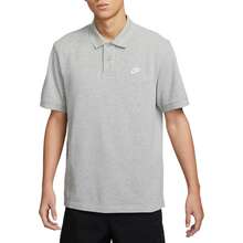 Nike Club Men's Short-Sleeve Polo Shirt With Printed Logo, Grey - Grey - View 3