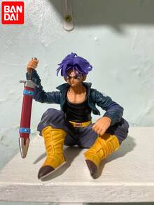 bandai Anime Action Figure Trunks SSJ Sitting Position Torankusu PVC Figurines Statue Ornaments Model Toy | Perfect Mother's Day & Father's Day Gift – Birthday, Anniversary, Graduation, Back To School, Independence Day, Wedding Season & Holiday Gift For Fans, Collector's Display, Anime Theme Party Favors & Role-Playing Props, Collectible Toy Gift - Multicolor - View 10