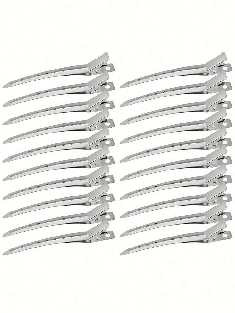 48pcs Assorted Hair Clips - Alligator Clips For Styling Long Curly Thick Hair, 20pcs Alligator Hair Clips For Women, Silver Metal Salon Clips, Curling Clips, Pin Curl Clips, Back To School Essentials, Travel Vacation Useful Tools, Women's Hair Accessories, Hair Straightening Brush, Hairstylist Supplies, Hair Dryer, Hair, Hairstylist, Hairstyling Tools, Hairstyling Products, Hair Dryer, Hair, Accessories, Hairstyling Products, Hairstyling Tools (10/20/48/1) Available - Silver - View 1