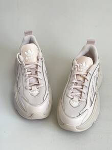 Adidas Originals OZGAIA Mesh Synthetic Leather Low-Top Casual Shoes For Women - Off White - View 3