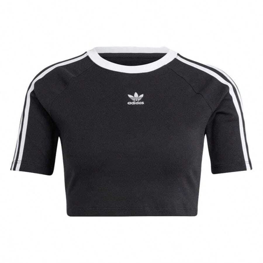 Adidas Originals 3 Stripe T-Shirt Women's White/Black IU2532 - 黑色 - 查看 1