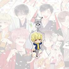 塔蒙亚克力钥匙扣，“塔蒙君现在在哪里？”动漫钥匙扣挂件，塔蒙和宴会角色，漫画包包配饰，礼物 - 彩色 - 查看 3