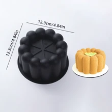 Bộ 4 khuôn bánh silicon | Khuôn bánh pudding hình tròn, vuông và sao màu đen, thích hợp cho đám cưới, lễ Phục sinh, ngày Thánh Patrick, ngày Valentine, và các món tráng miệng. - Xem 15