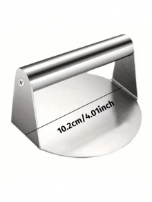 1pc Stainless Steel Burger Press Mold, Burger Making Mold, Burger Shaping Kitchen Tool - Multicolor - View 14