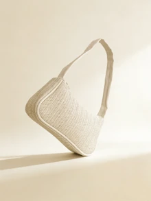 Bolso de hombro minimalista de unicolor y de moda, esencial para viajar, visitar amigos, fotografía - Bolso de hombro de estilo callejero casual para mujer - Multicolor - Ver 10