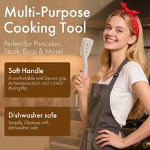 2-In-1 Silicone Cooking Pliers Cooking Shovel - Heat-Resistant Food Flipper And Pliers For Flipping Fish, Steak, And Pancakes - Scratch Free - A - View 6