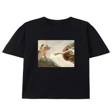 Camiseta de Verano de Manga Corta para Mujeres, 100% Algodón - Multicolor - Ver 1