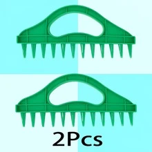 2件套园艺手持式播种器和土壤打孔器 - 精确间距播种器，适用于蔬菜、花卉、草坪园艺 - 轻便便携的园艺工具，适合初学者和专业人士，球茎播种器。 - A - 查看 6