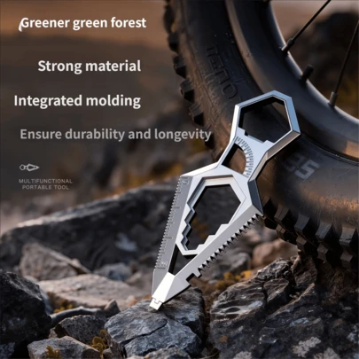 1pc EDC Multifunctional Tactical Tool | Stainless Steel Material, Silver Color, Enhances Daily Carry Capabilities